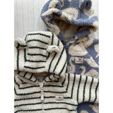 Konges Sløjd Erba Stripe Jody Teddy Onesie Grs