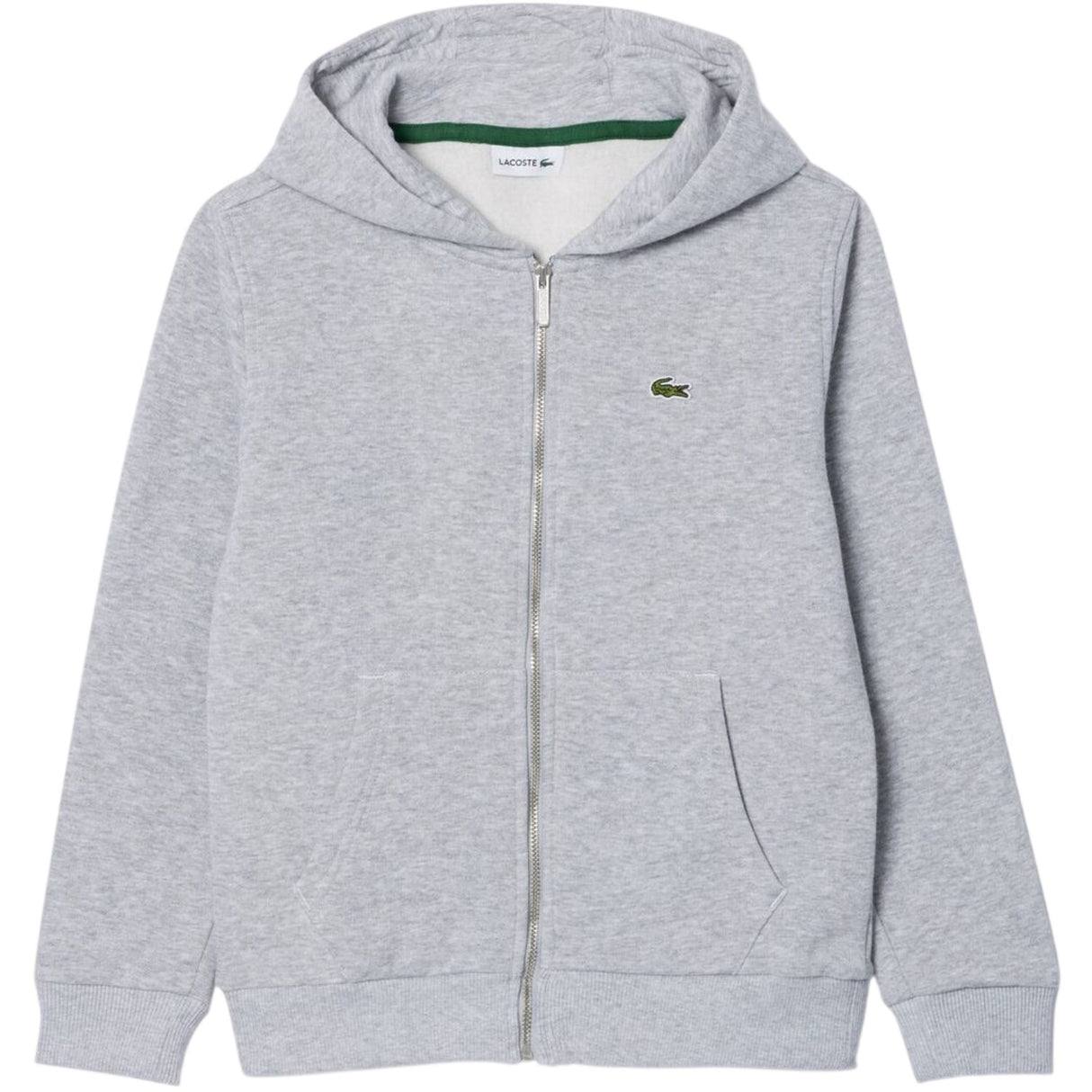 LACOSTE Argent Chine Heather Core Fleece Full Zip Hoodi
