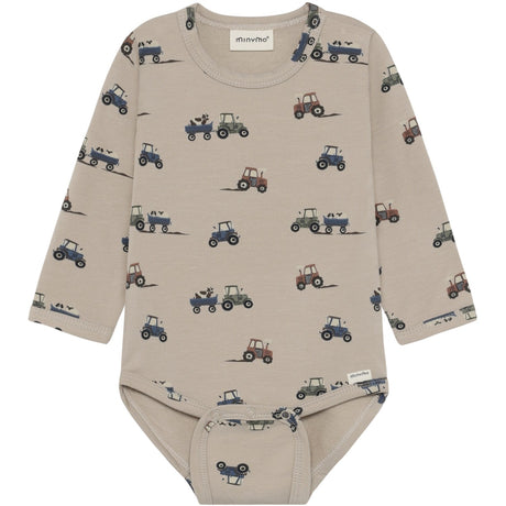 Minymo Feather Gray Body Ls Aop Sweat