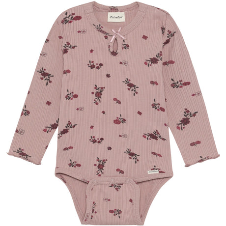 Minymo Fawn Body Ls Aop Rib