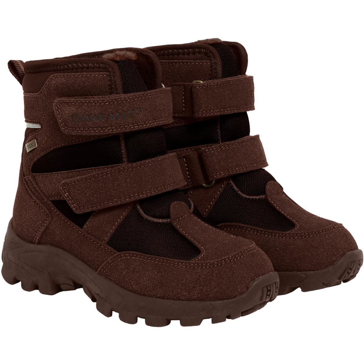 En Fant Chocolate Brown Boots Velcro Tex