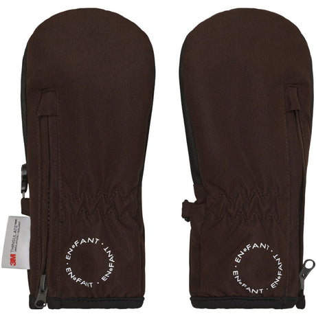 En Fant Coffee Bean Mittens W. Zipper