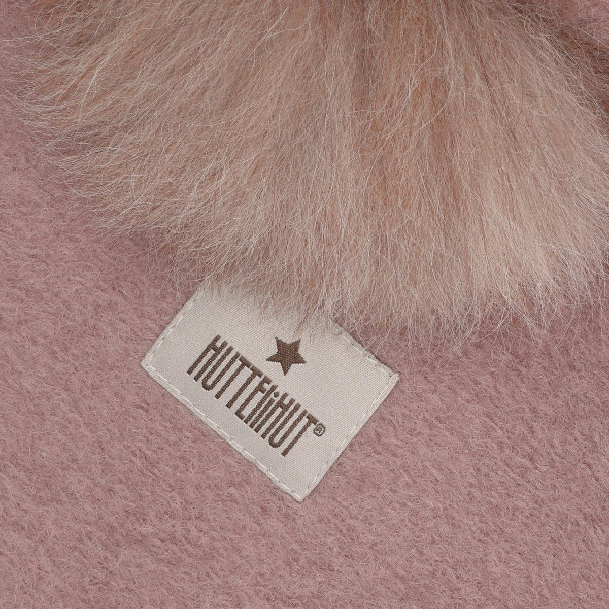 Huttelihut Deauville Mauve Balaclava Wool Alpaca Pompoms