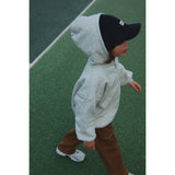 Konges Sløjd Grey Melange Lou Sweat Zip Hood Gots