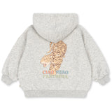 Konges Sløjd Grey Melange Lou Sweat Zip Hood Gots