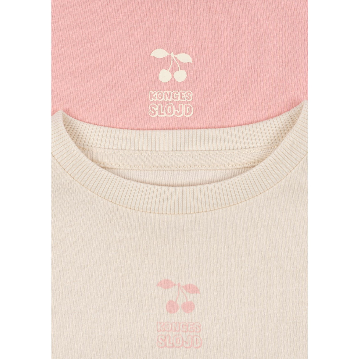 Konges Sløjd Pink Dolphin/Antique White 2 Pack Lin Ls Tee Gots