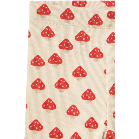 TinyCottons Ivory Mini Mushrooms Rib Baby Pant
