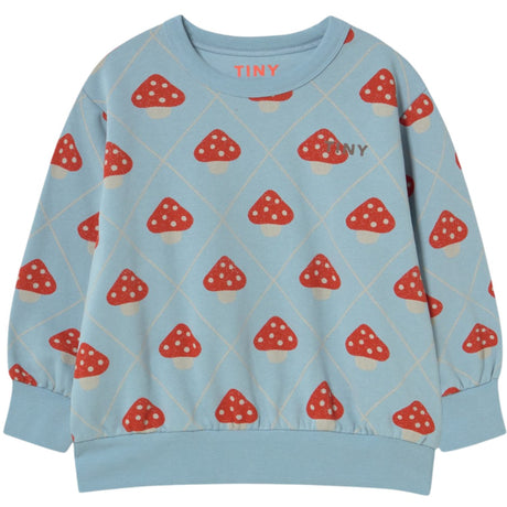 TinyCottons Denim Blue Mushrooms Sweatshirt