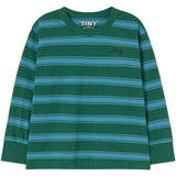TinyCottons Dark Green Retro Stripes Sleeve Tee