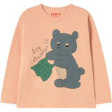 TinyCottons Dark Nude Bear Graphic Sleeve Tee