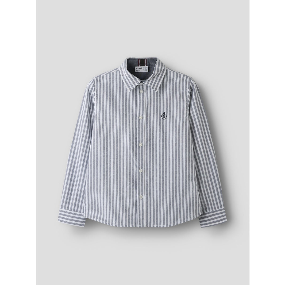 Name It Navy Blazer Bright White Nkmnewsa Ls Shirt Noos