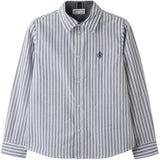 Name It Navy Blazer Bright White Nkmnewsa Ls Shirt Noos