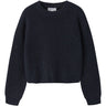 Name It Dark Sapphire Nkfholly Ls Boxy Short Knit Noos