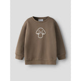 Name It Brown Lentil Antique White Print Nmnriley Ls Rlx Sweat Bru Noos