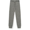 COPENHAGEN COLORS Grey Stripe Merino Classic Rib Leggings With Drawstrings