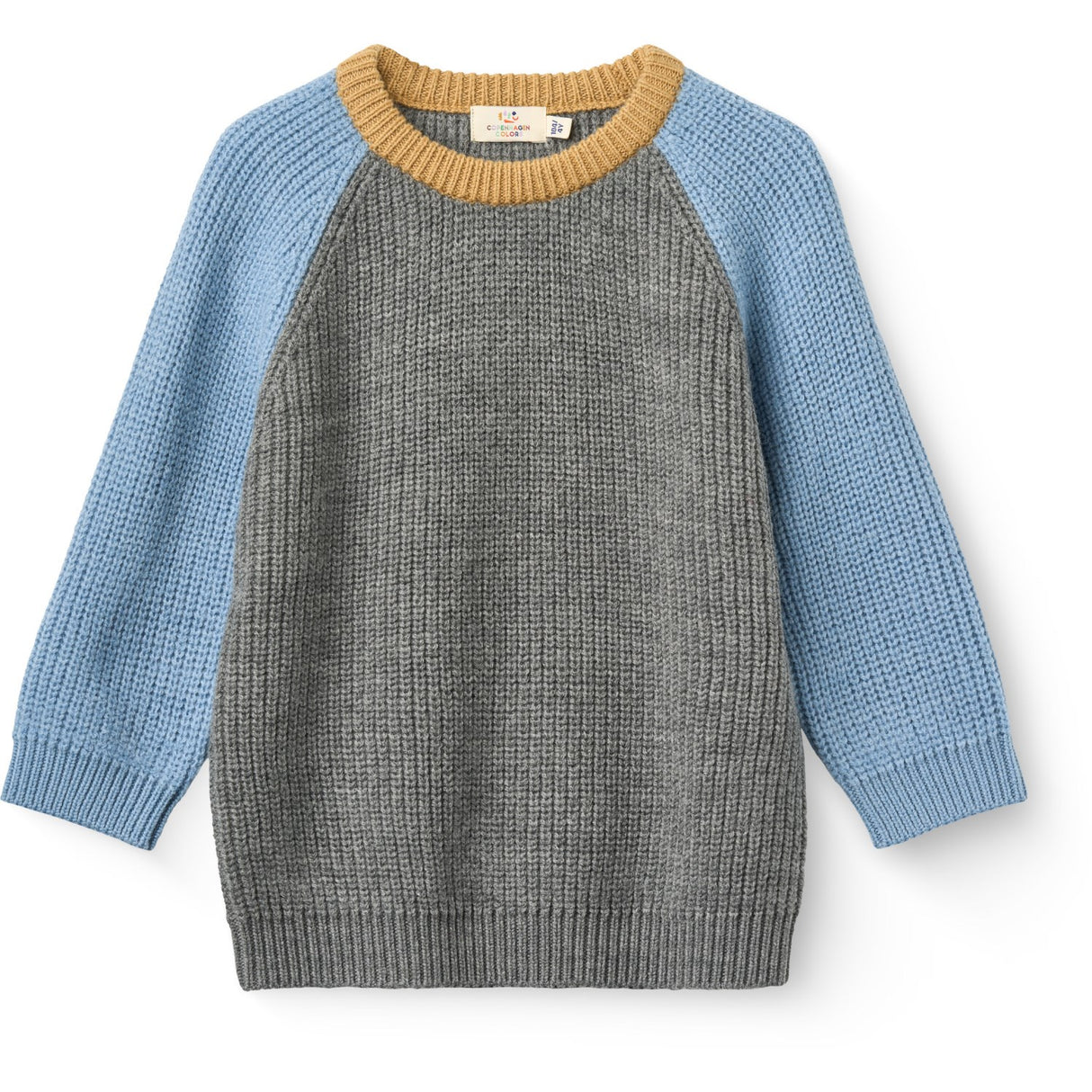 COPENHAGEN COLORS Grey Melange Comb. Merino Rib Knitted Blouse