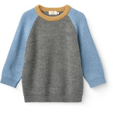 COPENHAGEN COLORS Grey Melange Comb. Merino Rib Knitted Blouse