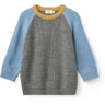 COPENHAGEN COLORS Grey Melange Comb. Merino Rib Knitted Blouse