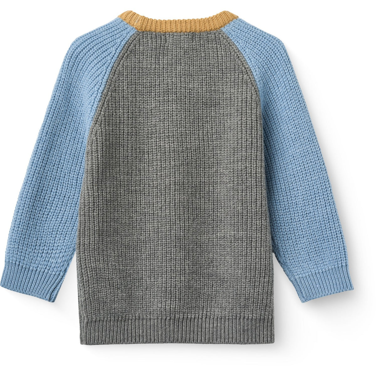 COPENHAGEN COLORS Grey Melange Comb. Merino Rib Knitted Blouse