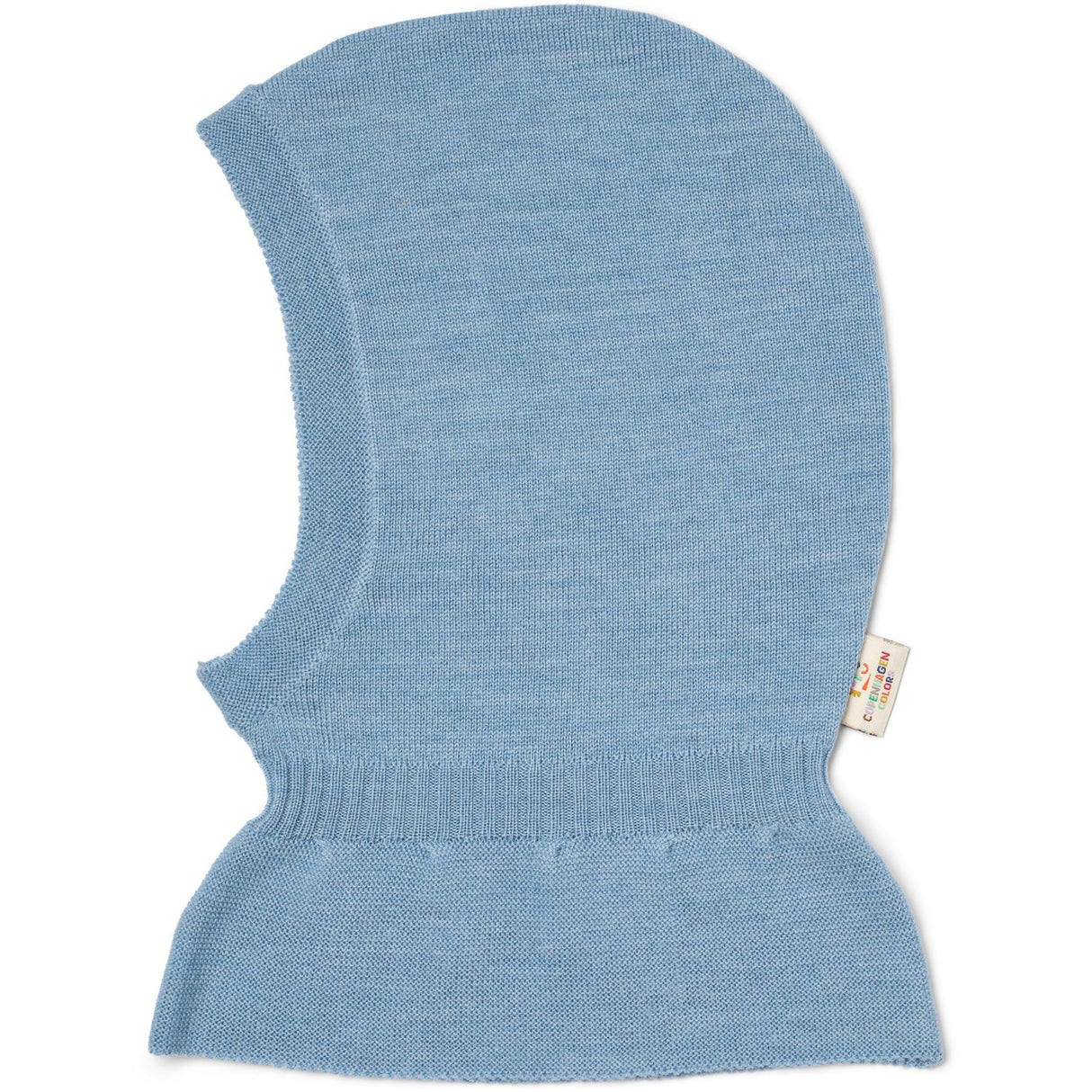 COPENHAGEN COLORS Endless Blue Lt. Knitted Merino Balaclava With Frill