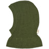 COPENHAGEN COLORS Dk Green Merino Rib Knitted Balaclava