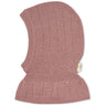 COPENHAGEN COLORS Winter Rose Merino Rib Knitted Balaclava
