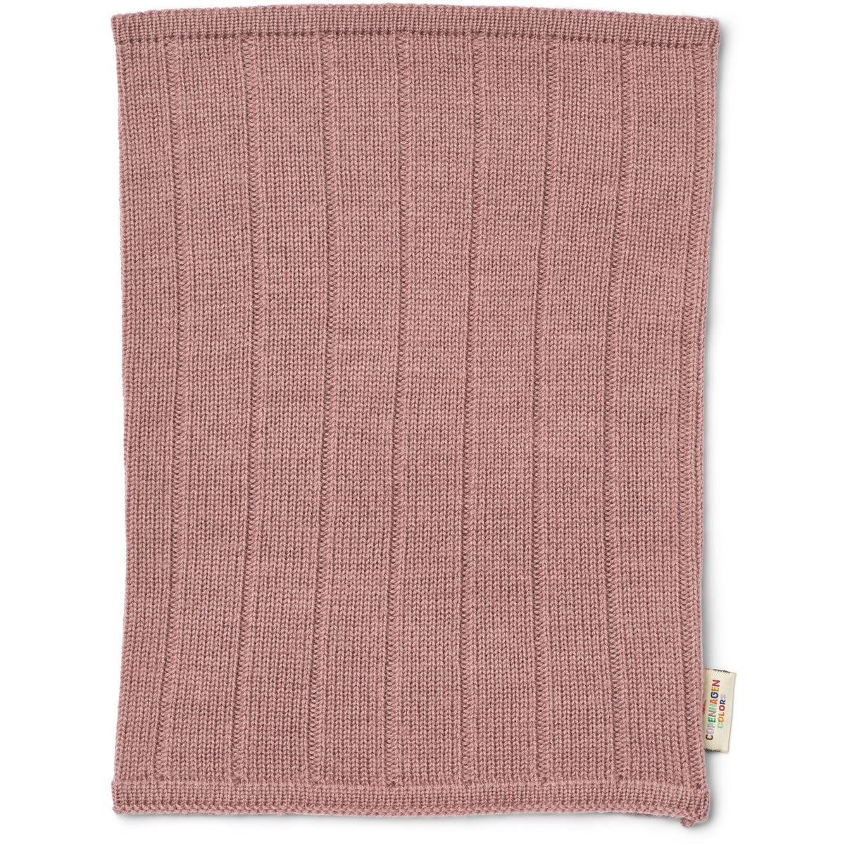 COPENHAGEN COLORS Winter Rose Rib Knitted Tube Scarf In Merino Wool