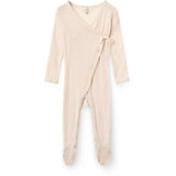COPENHAGEN COLORS Cream Lt. Knitted Pointelle Cross-Over Full Body