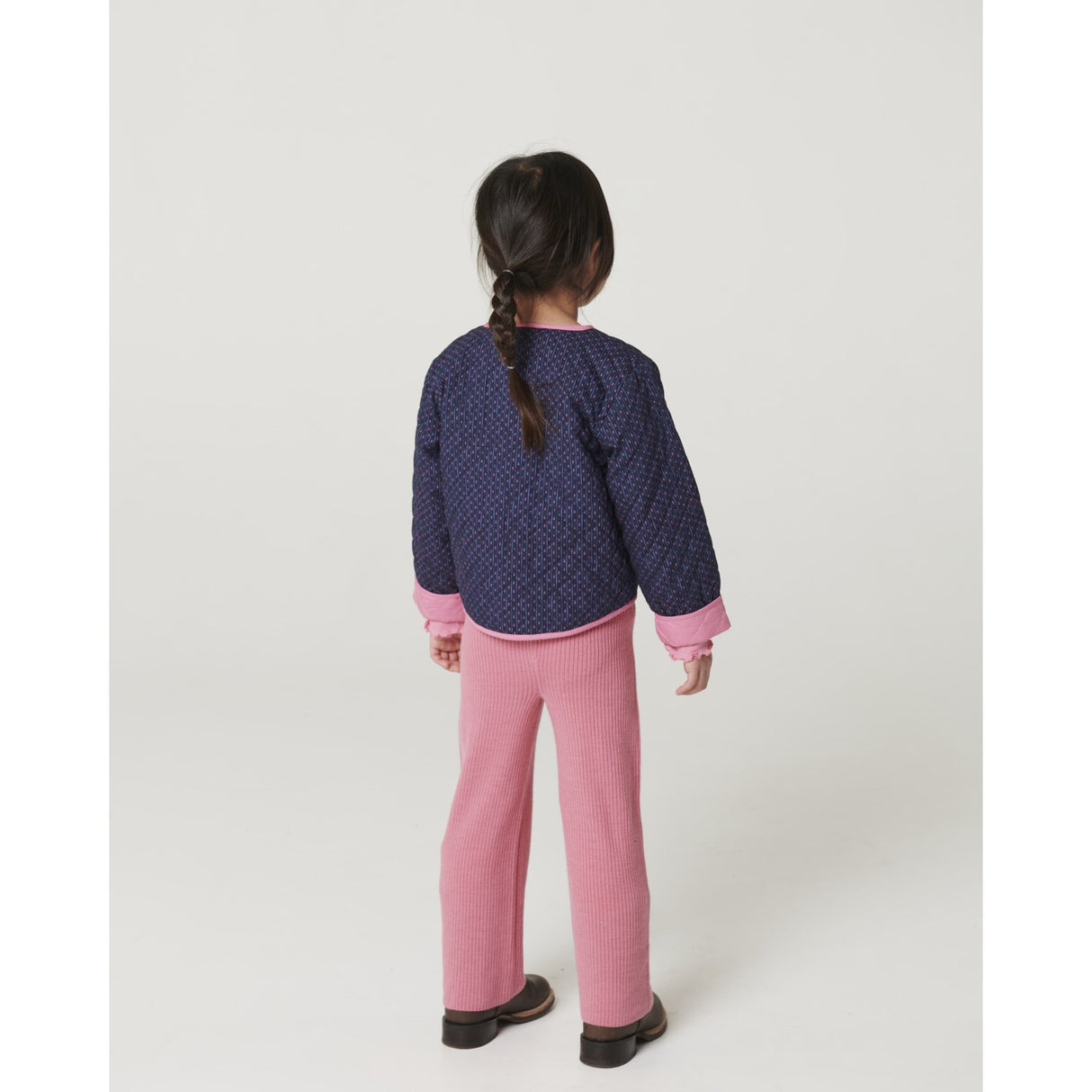 COPENHAGEN COLORS Blossom Pink Merino Wide Rib Pants