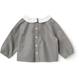 COPENHAGEN COLORS Grey Check Comb. Checkered Emb. Baby Set W. Blouse And Bloomers