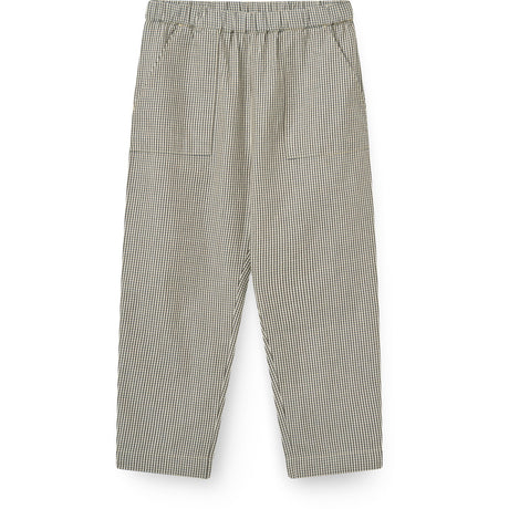 COPENHAGEN COLORS Endless Blue/Brown Check Comb Checkered Pant W. Adjustable Waist