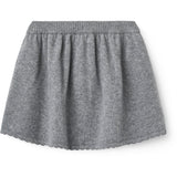 COPENHAGEN COLORS Grey Mel. Cashmere Skirt W. Emb.