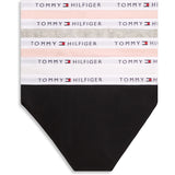 Tommy Hilfiger Grey Htr/ Pink/White/Black-Beige 5-Pack Cotton Bikini