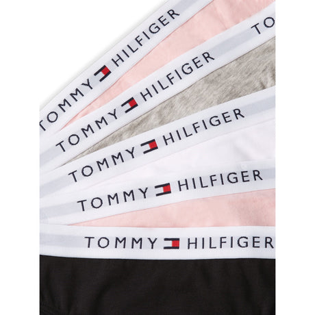 Tommy Hilfiger Grey Htr/ Pink/White/Black-Beige 5-Pack Cotton Bikini