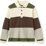 COPENHAGEN COLORS Grey Stripe Pique Polo W. Ls