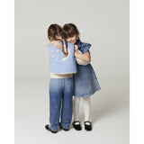 COPENHAGEN COLORS Block Spray Frill Denim Pants W. Bow