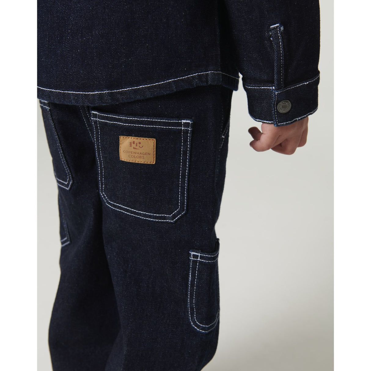 COPENHAGEN COLORS Raw Denim Denim Cargo Pants