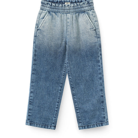 COPENHAGEN COLORS Block Spray Frill Denim Pants W. Bow