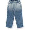 COPENHAGEN COLORS Block Spray Frill Denim Pants W. Bow