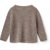 COPENHAGEN COLORS Natural Melange Merino Pattern Baby Cross-Over Cardigan
