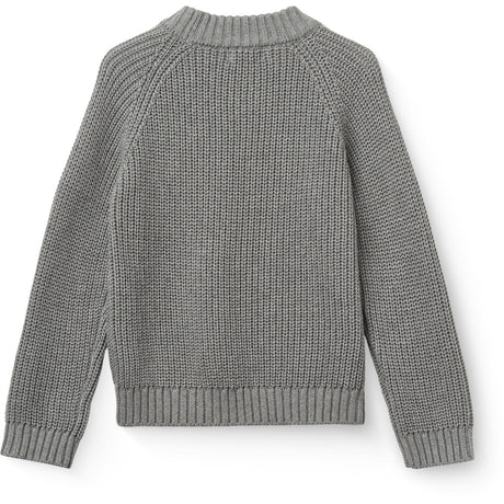 COPENHAGEN COLORS Grey Mel. Knitted Classic Rib Sweater