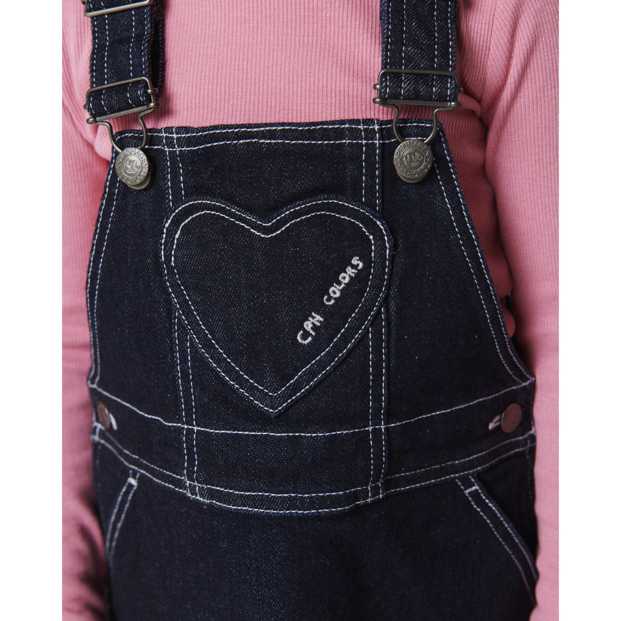 COPENHAGEN COLORS Raw Denim Organic Denim Spencer Dress W. Heart Pocket