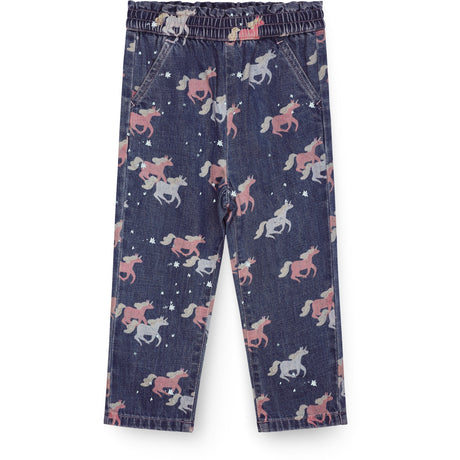 COPENHAGEN COLORS Dark Unicorn Wash Unicorn Denim Jeans Frill At Waist