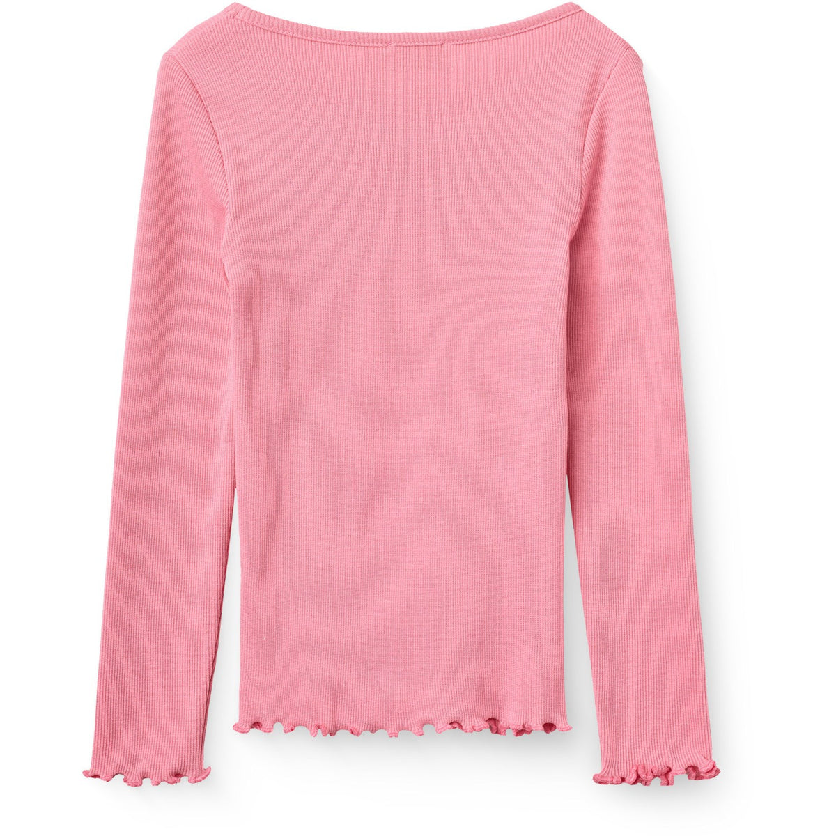 COPENHAGEN COLORS Blossom Pink Modal Rib Ls Tee W. Heart Hole Pattern