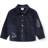 COPENHAGEN COLORS Navy Corduroy Overshirt W. Emb.