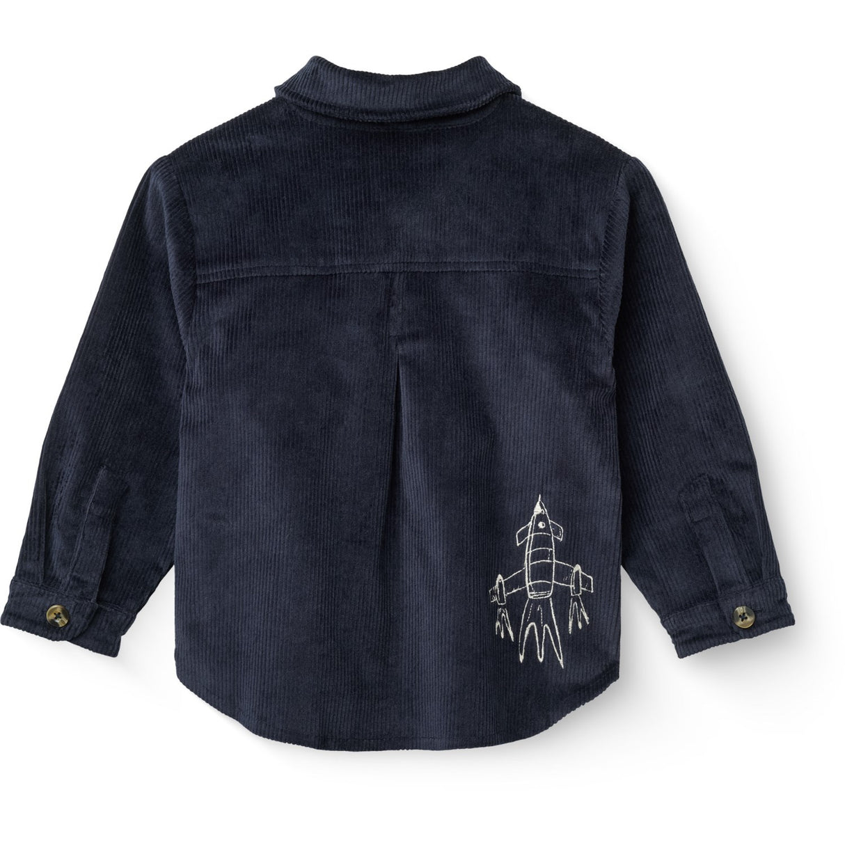 COPENHAGEN COLORS Navy Corduroy Overshirt W. Emb.