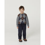 COPENHAGEN COLORS Navy Corduroy Pant W. Adj. Waist
