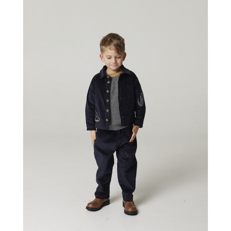 COPENHAGEN COLORS Navy Corduroy Pant W. Adj. Waist