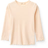 COPENHAGEN COLORS Dusty Rose Modal Rib Tee W. Picot & Ls
