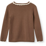 COPENHAGEN COLORS Walnut Comb. Ls Blouse W. Deco Neck